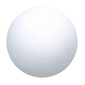 Assise blanche avec coussin gris 18 Petite sphère lumineuse en polystyrène