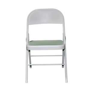 Chaise pliante en métal - blanc