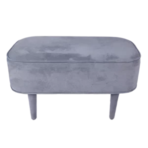 Banquette en velours - gris