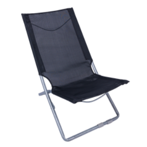 Transat en toile pour extérieur - noir