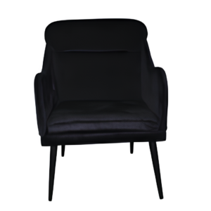 Fauteuil en Velours Noir